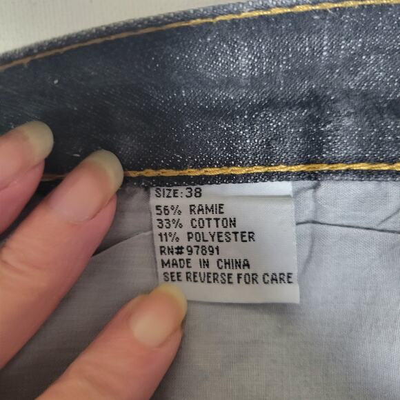 Old Skool Y2K Baggy Flap Pocket Jeans 38x35 Big Tall Skater Streetwear Hip Hop - Picture 4 of 10